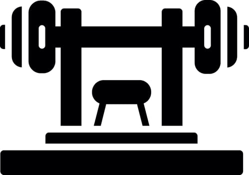 Gym Glyph Icon Design vector