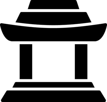 Shrine Glyph Icon Design vector