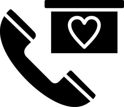 Telephone Glyph Icon Design vector