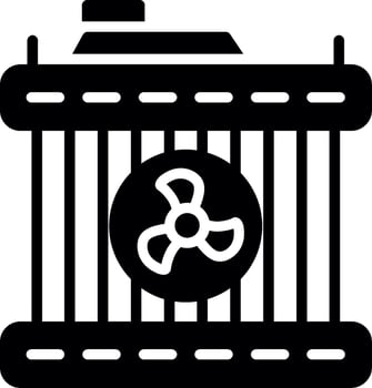 Radiator Glyph Icon Design vector