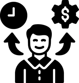 Efficiency Glyph Icon Design vector