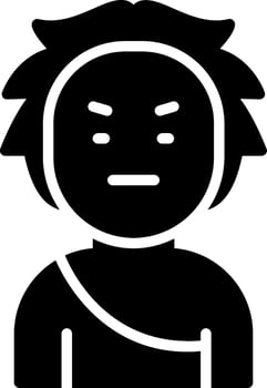 Caveman Glyph Icon Design vector