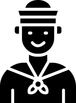 Sailor Glyph Icon Design vector