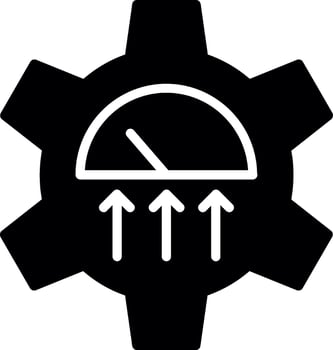 Performance Glyph Icon Design vector