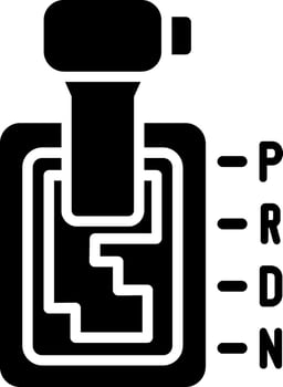 Automatic Transmission Glyph Icon Design vector