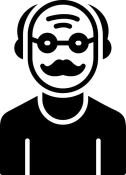 Elder People Glyph Icon Design vector