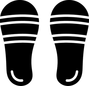 Slippers Glyph Icon Design vector