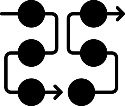 Flow diagram Glyph Icon Design vector