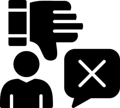 Negative vote Glyph Icon Design vector