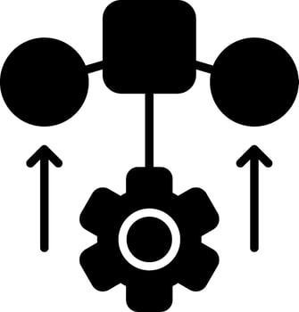 Microservice Glyph Icon Design vector