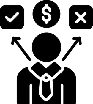 Business choice Glyph Icon Design vector