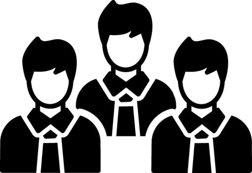 Team Glyph Icon Design vector
