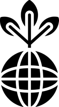 Green Planet Glyph Icon Design vector