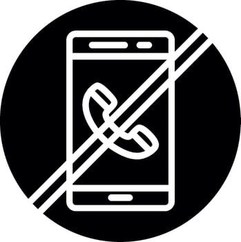 No Phone Glyph Icon Design vector