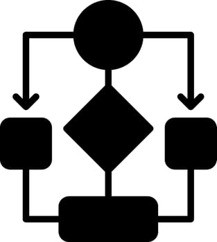Data Flow Glyph Icon Design vector