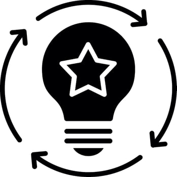 Creative Process Glyph Icon Design vector