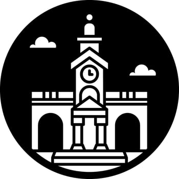 A glyph style icon of invercargill vector
