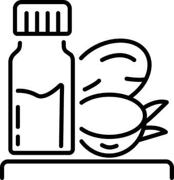 Linear icon of essential oil bottle vector