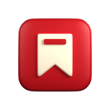 Bookmark In 3D Illustration png