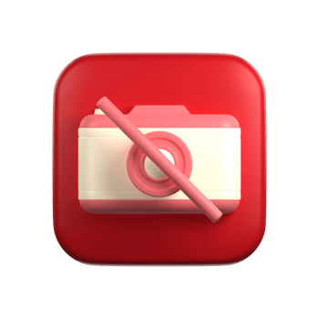 Camera Off In 3D Illustration png
