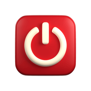 Power Button In 3D Illustration png