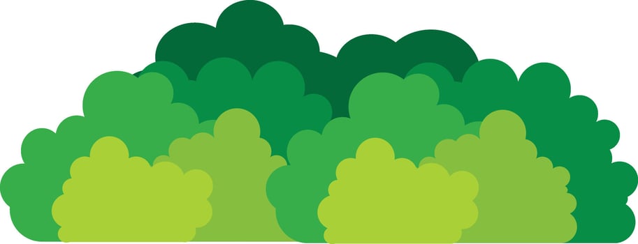 Green bush flat illustration. Bushes . Illustration of bushes grass transparent background vector