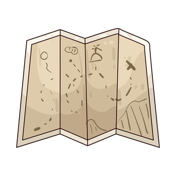 Illustration of fishing map vector