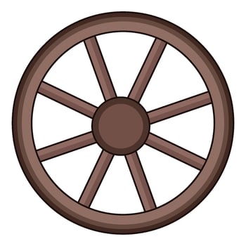 illustration of wagon wheel vector