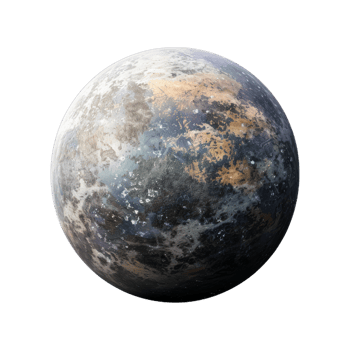 Textured Surface of an Extraterrestrial Planet. Detailed View of a Rocky Celestial Body png