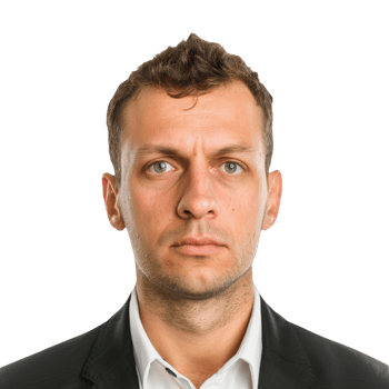 Serious Portrait of a Male Businessman in Formal Attire. Confident Executive in Suit and Tie png