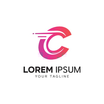 Template for designing a Letter C logo illustration vector
