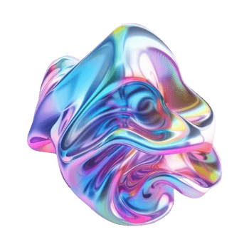 Colorful Abstract Design Resembling a Flowing Sculpture in a Modern Digital Style png