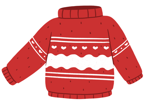 Winter red sweater png