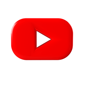 YouTube logo icon, social button png