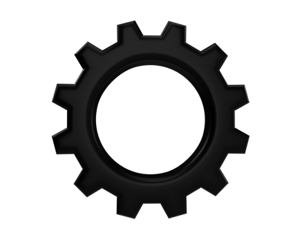 Gear wheel icon, metal gear png