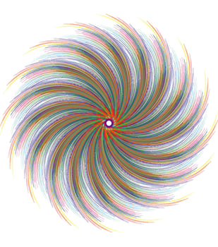 circular spiral with colors in a random tornado swirl. Rainbow in circumference vector