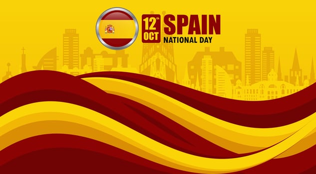 12 de octubre de spain national day spanish national day illustration vector