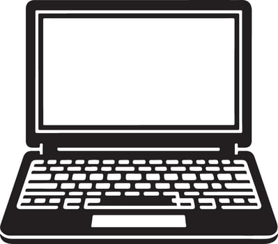 laptop silhouette art vector