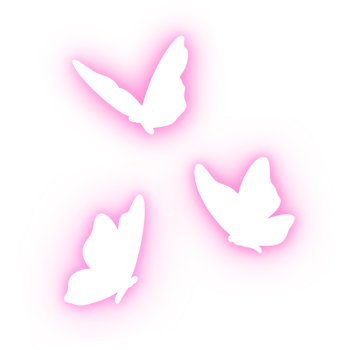 Neon LED Light,Butterfly glow light, miracle magic effect, A flock of butterflies, firefly png