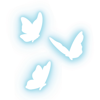 Glowing butterfly. Neon butterfly png