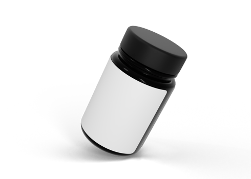 Health Supplement Bottle Mockup png