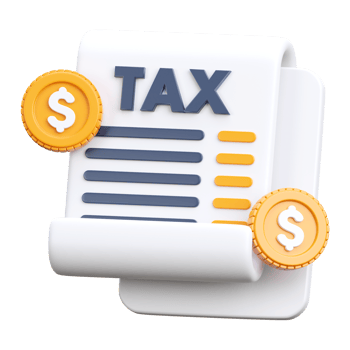 3D render tax icon png