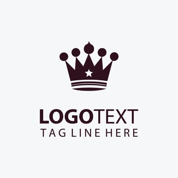 Vision Lens camera crown logo vector