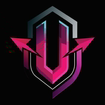 the logo for the u esports team vector