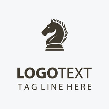 Majestic Knight Chess Piece Logo for Strategic Branding vector