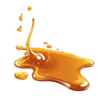 Golden honey spill on a transparent background showcasing its smooth texture and vibrant color, honey spill isolated on transparent background or transparent backgroud png