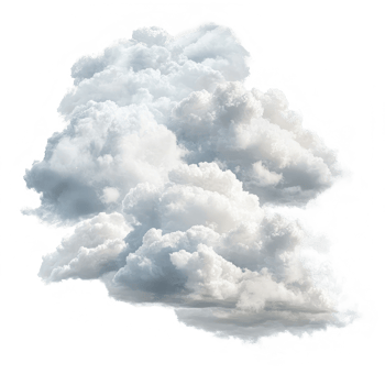 Clouds in a tranquil transparent background above a serene landscape, creating a peaceful atmosphere during midday, clouds on transparent background png