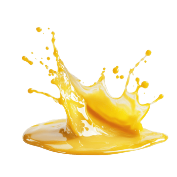 Dynamic splash of melted cheese creating a vivid yellow burst against a clean transparent background, Splashing Melted Liquid Cheese On transparent background png