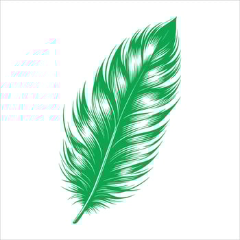 Bird Feather Black Silhouettes vector