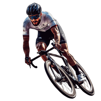 A cyclist competes with determination on a racing bike during a sunny outdoor event, man riding a bike on transparent background backgroud png